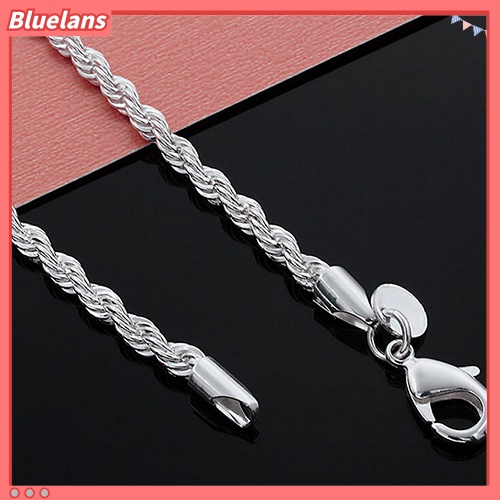 [BLS] Kalung Rantai Twist Perak Wanita Pria925 Pesona Perhiasan Fashion