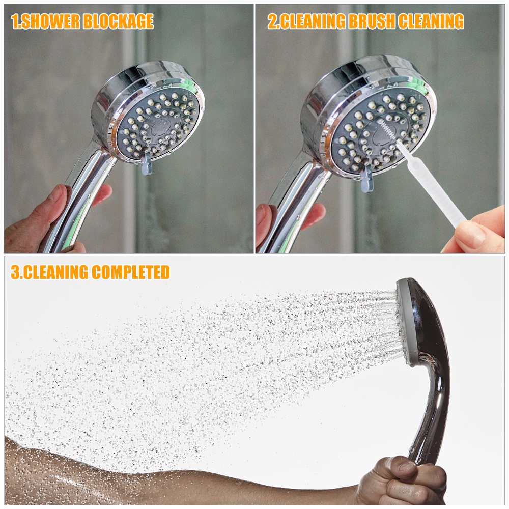 [Grosir] 1/10pcs Sikat Pembersih Lubang Kepala Shower/Alat Pembersih Anti Sumbat Lubang Telepon Putih/Sikat Kecil Lubang Celah Pori/Sikat Pembersih Shower Nozzle Anti Sumbat