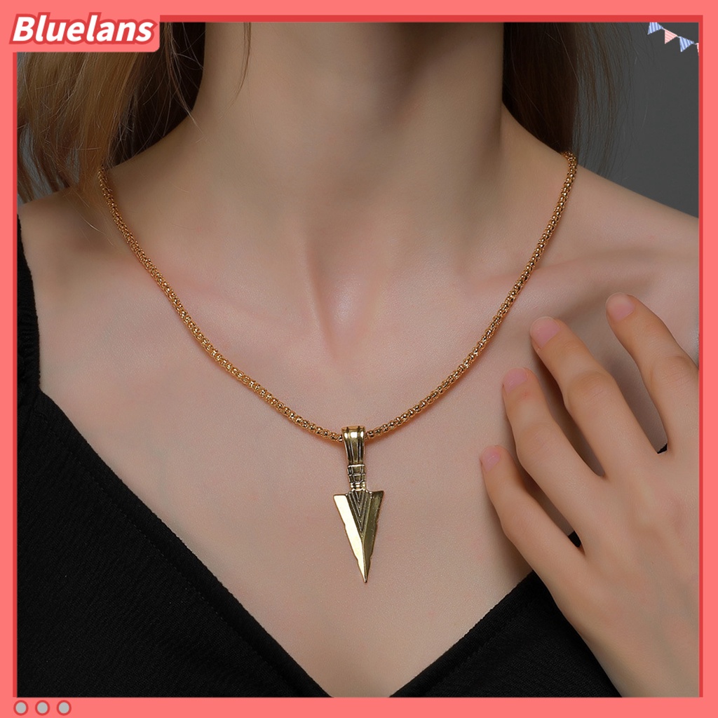 [BLS] Pria Kalung Rantai Tulang Stainless Steel Hip Hop Keren High Gloss Hadiah Fashion Perhiasan Kepala Liontin Sweater Necklace Untuk Harian