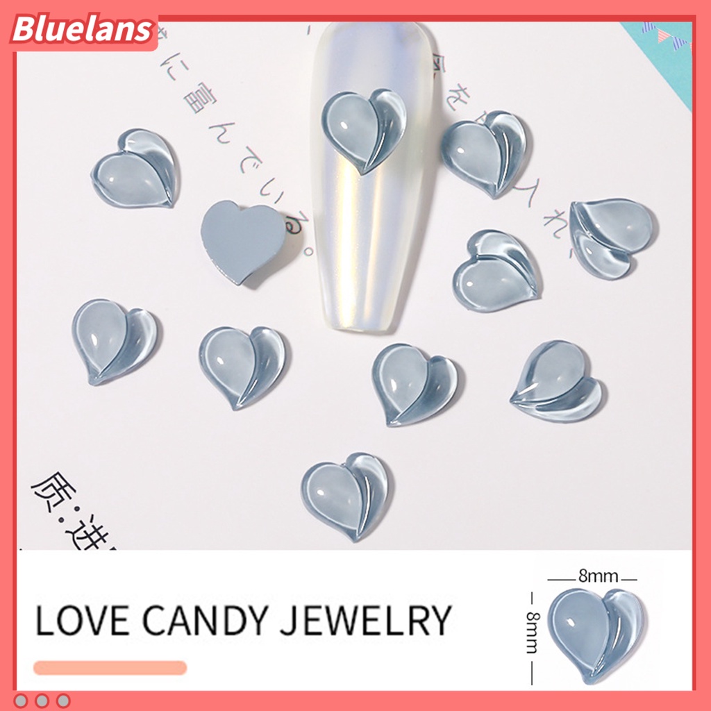 [BLM] 10pcs Nail Art Compact Kreatif Resin Cinta Permen Perhiasan Nail DIY Perlengkapan Untuk Anak Perempuan