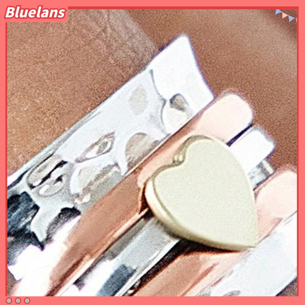 [BLS] Wanita Cincin Berputar Hias Kilau Cerah Geometris Bohemian Pereda Kecemasan Hadiah Wanita Cinta Hati Jari Cincin Perhiasan Fashion Untuk Hari Kasih Sayang