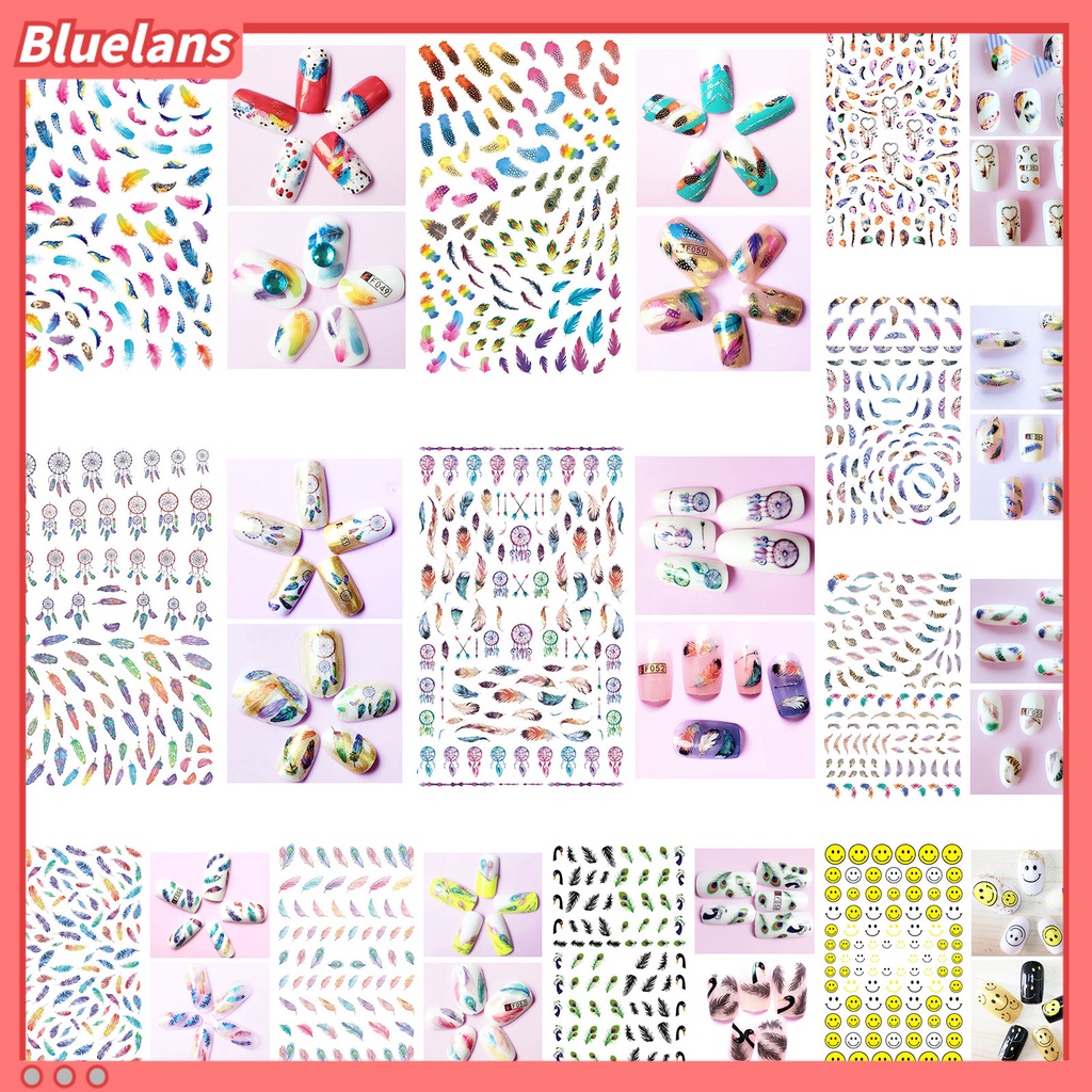 [BLM] Feather Decal Dream Catcher Kertas Cantik Fashionable Nail Art Sticker