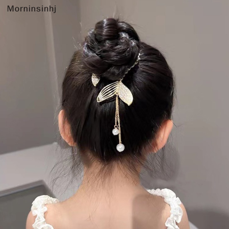 Mornin Elegan Berlian Imitasi Rambut Cakar Klip Bunga Ekor Kuda Gesper Sanggul Ponytail Holder Hair Clip Wanita Perempuan Aksesoris Rambut id