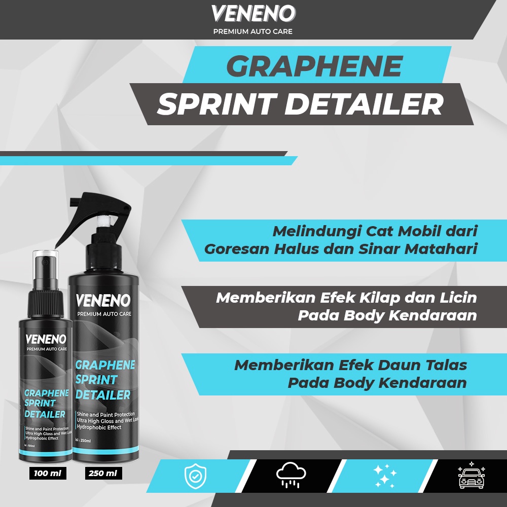 Veneno Graphene Sprint Detailer - Quick Ultra Detailing Detailer Pengkilap Perawatan Cat Mobil