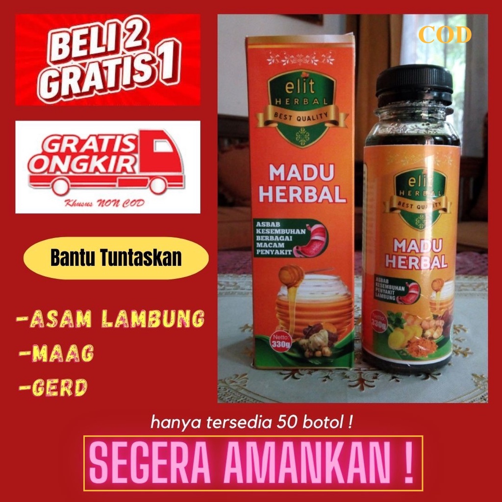 

Obat Herbal Ampuh Mengatasi GERD, Sakit Maag & Nyeri Asam Lambung Tanpa Efek Samping Elit Madu Herbal Herbamag