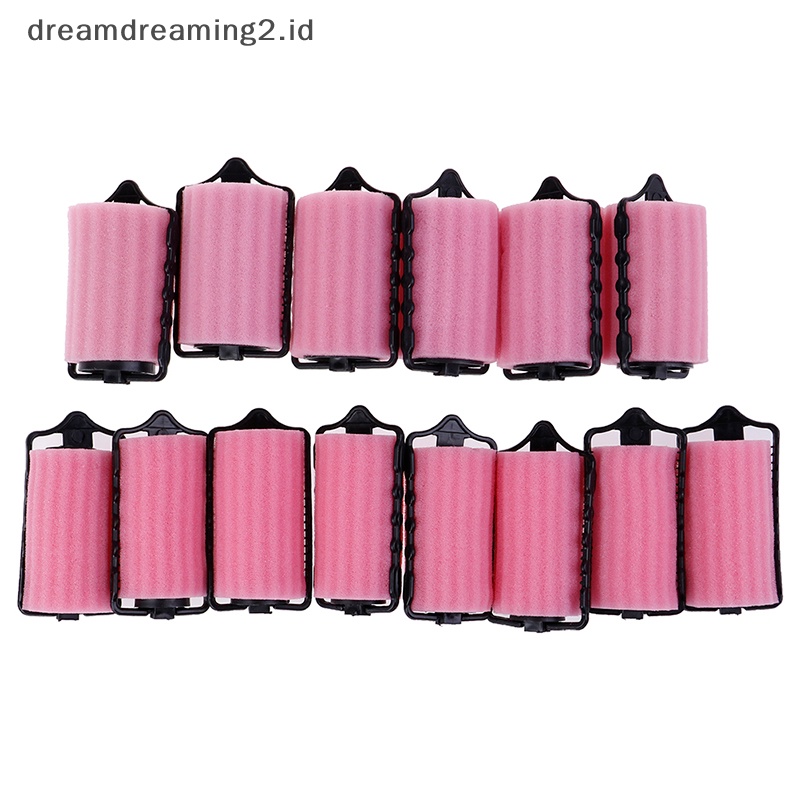 (drea) 6 /8Pcs Spons Busa Bantalan Diy Styling Rambut Rol Pengeriting Pembuat Twist Tool //