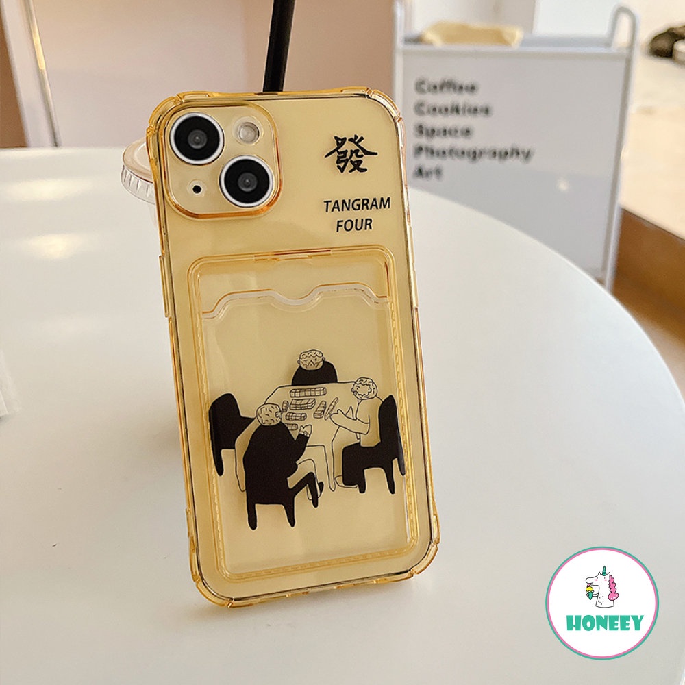 Case Dompet Kartu Kartun Lucu Untuk iPhone 14 Pro Max11 13 12 Pro Max Case Untuk iPhone XR XS Max7 8 14plus Lembut TPU Penutup Belakang