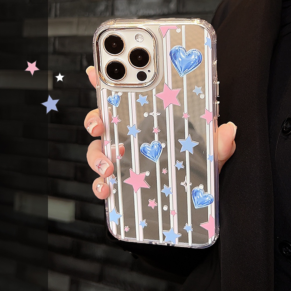 Cocok Untuk Iphone14 Pro Max iPhone Phone Case Permukaan Cermin Kamera Perlindungan Shockproof Kuat Kompatibel Dengan Iphone13 13pro 13prm iPhone 11 7Plus 8Plus Xr XS 12 Pro Max Phone Case