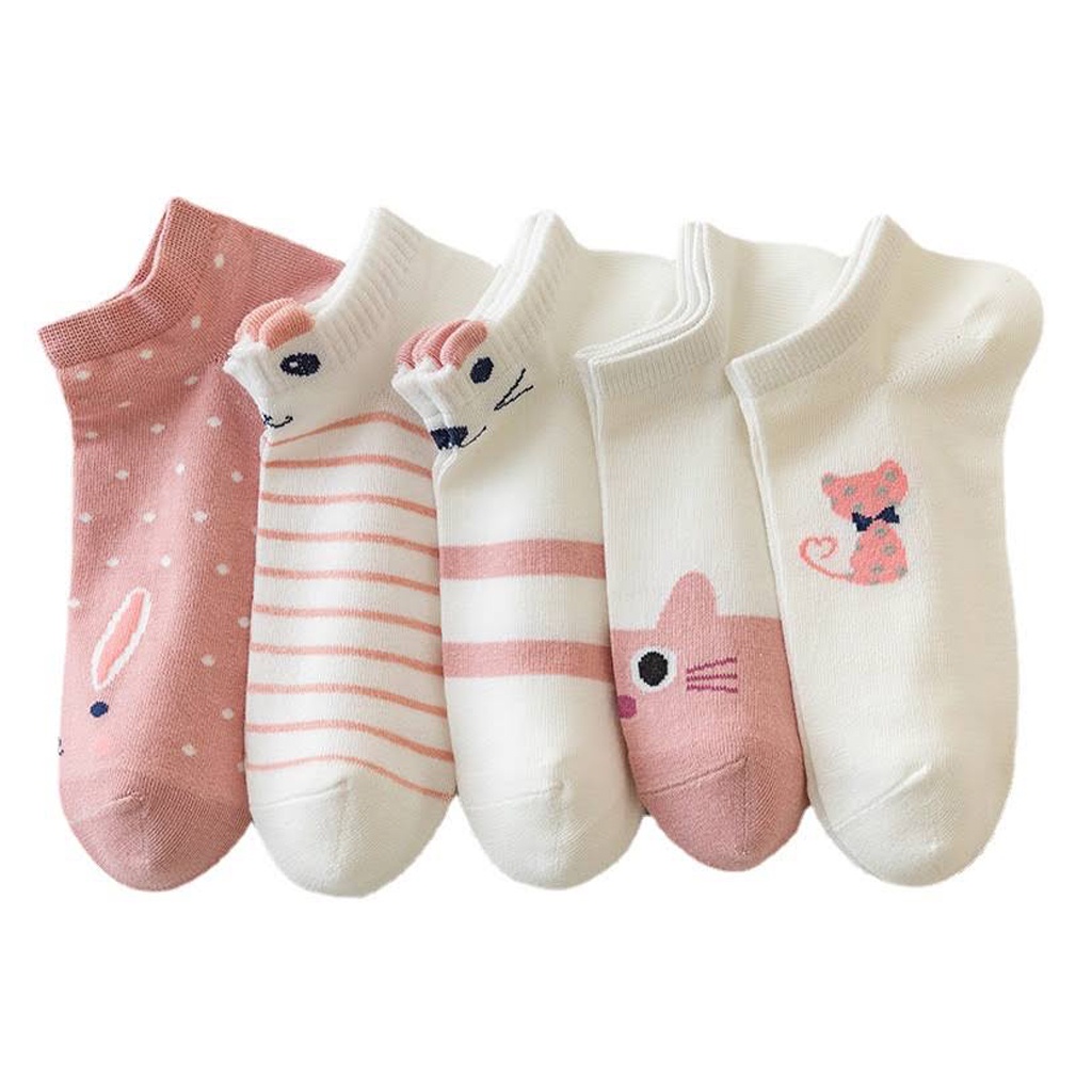 ❤️GTB❤️ Kaos Kaki Wanita Korea Motif Kucing Kaos Kaki Pendek Cat Semata Kaki Socks Karakter Korean Fashion Ankle Socks Korean Model Simple Cute KK129