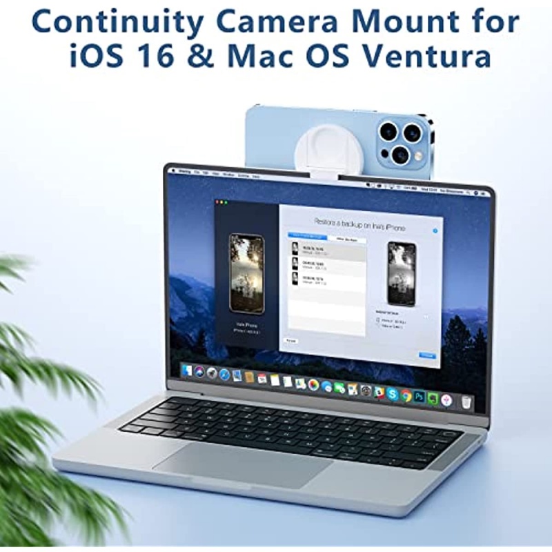 Mount Kamera Continuity Magnetic Mount Kompatibel Dengan Magsafe Untuk Iphone12 13 14 Series MacBook iPhone Webcam Mount