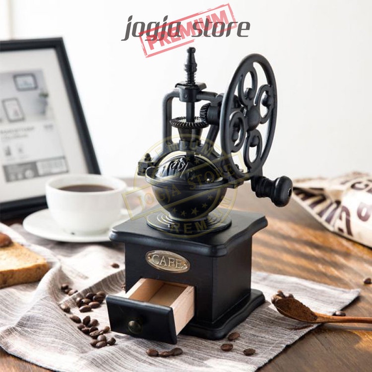 Grinder Kopi Manual Antik Retro Vintage Alat Penggiling Biji Kopi Klasik
