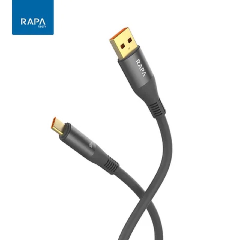 RAPAtech Kabel Data Type C Fast Charging 5A up to 100W Premium Quality Data Cable Usb Type C original bergaransi