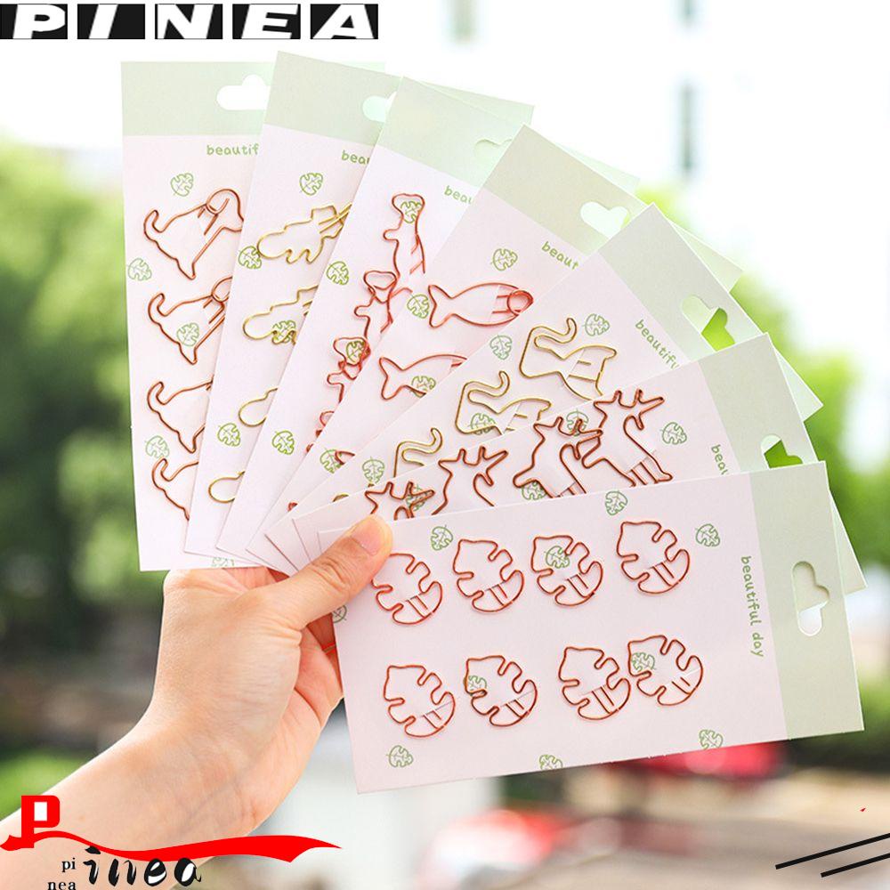 Pineapple 8Pcs Paper Clip Kantor Perlengkapan Sekolah Bookmark Folder Kartun Bookmark