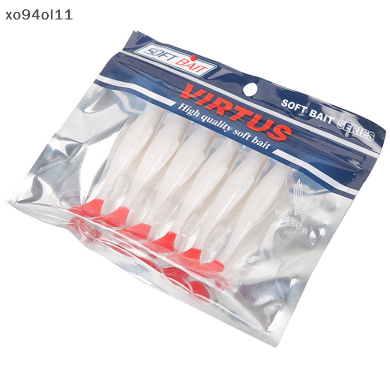 Xo 6pcs TPR Soft Lure 8cm Karet Pemikat Pancing Shad Swim s Silikon Umpan New OL