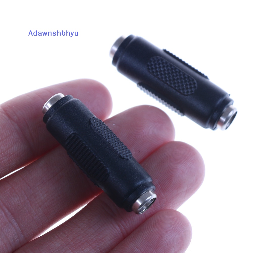 Adhyu 1pcs 2.1mm x 5.5mm Female to Female Konektor Adaptor Audio Soket Listrik DC ID