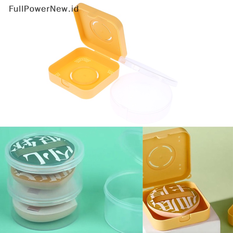 Power Portable Puff Box Case Anti Polusi Dustproof Puff Powder Lubang Ventilasi ID