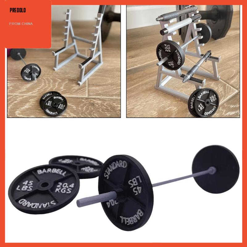 [Predolo] Ornamen Barbel Mini Ornamen Fitness Dekorasi Meja Kantor Untuk Tabletop Indoor