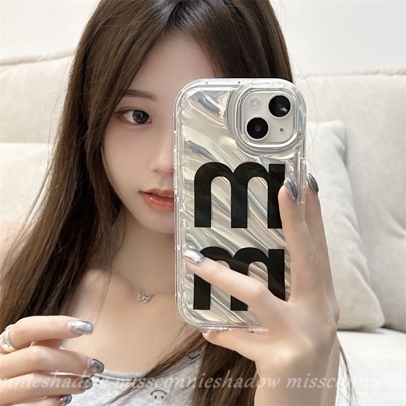 Kreatif Mewah Dazzle Kartu Warna Cute Case Kompatibel Untuk IPhone 7Plus XR 14 13 11 12 Pro MAX X8 7 6 6S Plus XS MAX SE 2020huruf Simple 3D Stereo Kerut Soft Cover