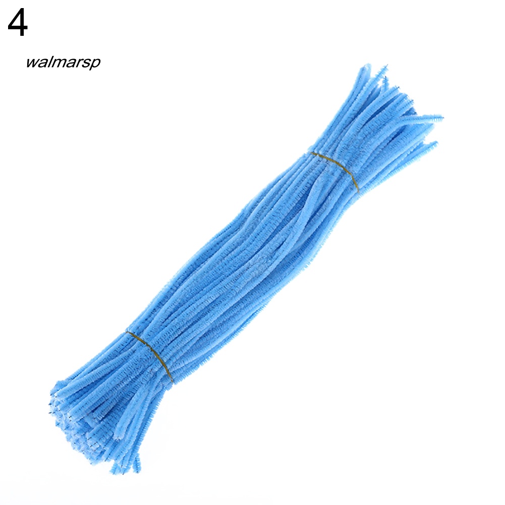Ws 100 Pcs Chenille Batang Pembersih Pipa Tongkat Twist Anak DIY Craft Mainan Edukasi