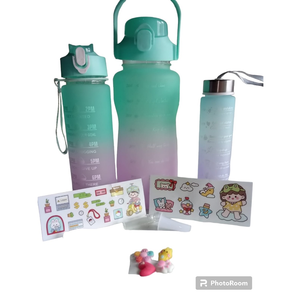 BOTOL MINUM GRADASI 3 IN 1 2 LITER / BOTOL MINUM SET 3 PCS / BOTOL MINUM GRADASI VIRAL