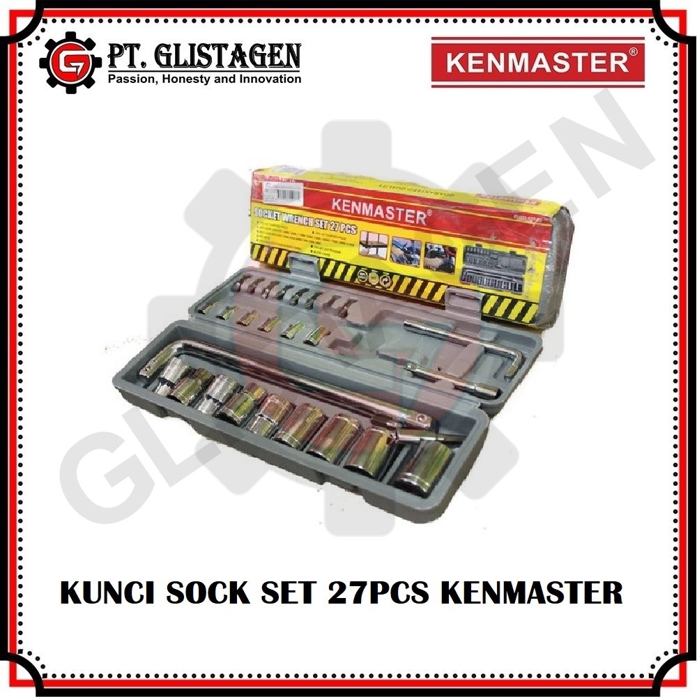 KUNCI SOK SET KENMASTER 27 PCS KUNCI SOCKET SET SOKET KENMASTER 27PCS