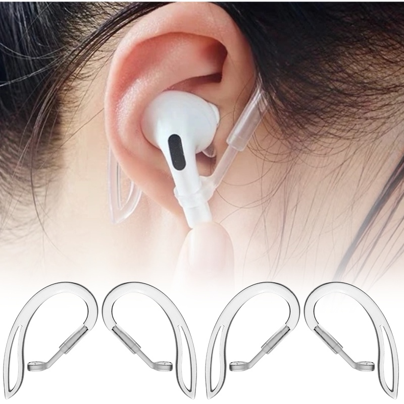 Klip Telinga Earphone Lembut Silikon Halus Transparan Nyaman Universal Bluetooth Earphone Earhook Kompatibel Untuk Airpods1/2