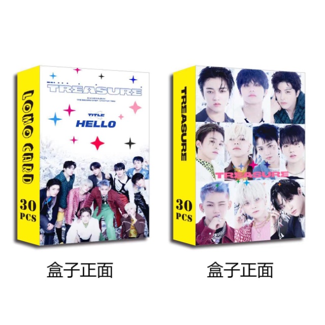 55pcs/box TREASURE Photocards THE SECOND STEP : CHAPTER ONE Album JIKJIN LOMO Card Postcard ((In STOCK) Kpop fan)