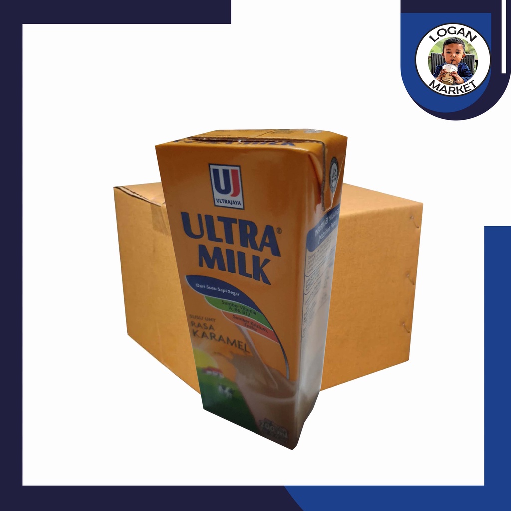 Dus Karton Susu Ultra Karamel 200 ml 200ml Isi 24