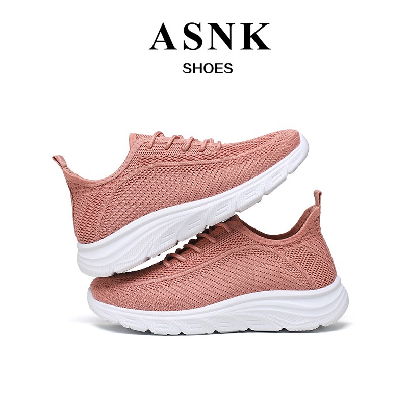 [GROSIR][COD] SEVEN_DAY SEPATU RAJUT TALI WANITA OLAHRAGA IMPORT CASUAL SHOES  A-6618 PINK