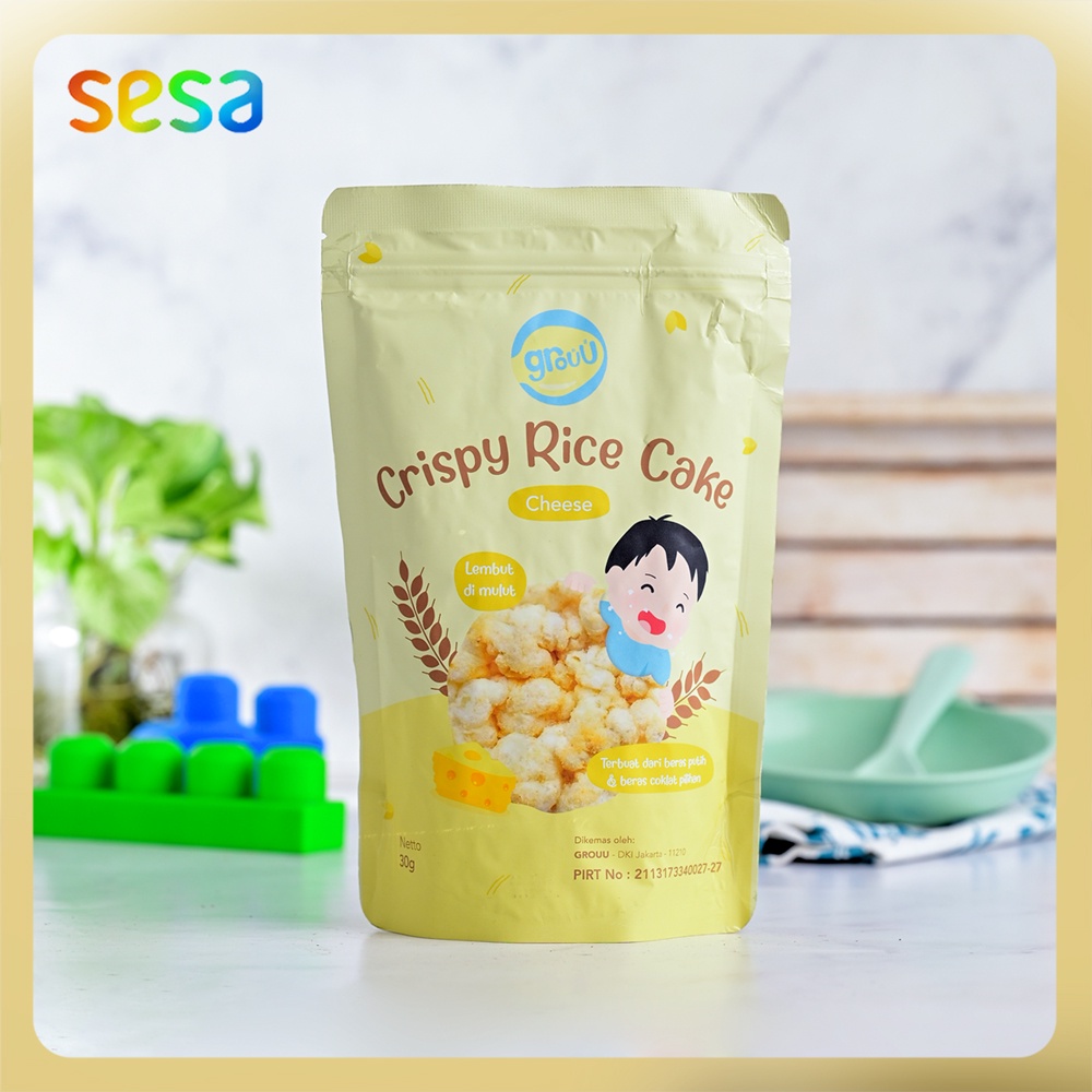 

Grouu - Crispy Rice Cake Cheese 30 g | Snack Anak