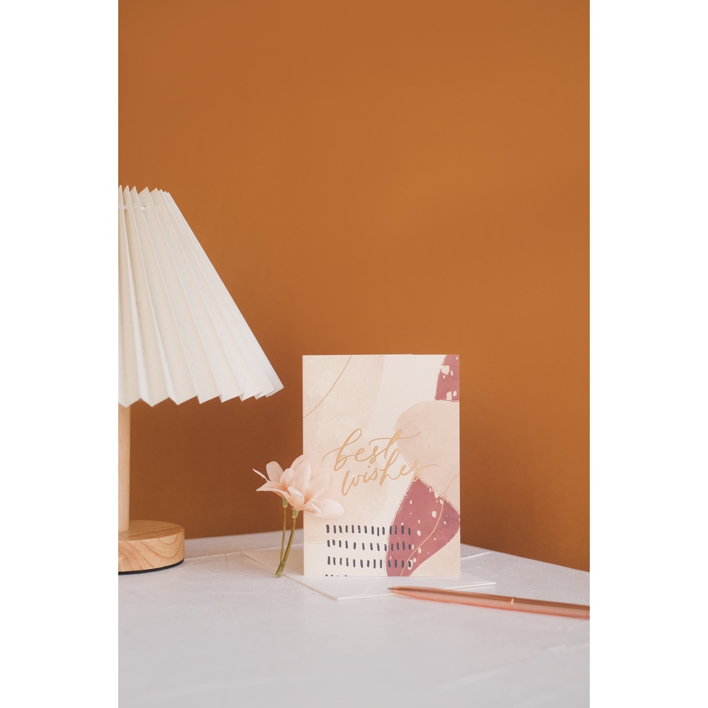 

Best Wishes Brown Greeting Card / Kartu Ucapan Letterist