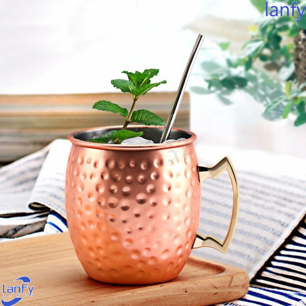 Lanfy Mug Copper Plated 550ml Stainless Steel Perlengkapan Minum Makan Cocktail Gelas Bir Cangkir