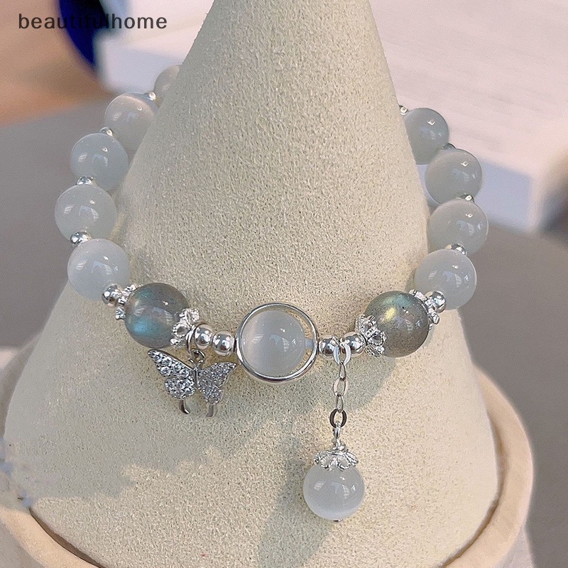 {beautifulhome} Fashion Korea Imitasi Opal Gelang Sederhana Liontin Gelang Ins Moonstone Kristal Manik Bulan Liontin Gelang Perhiasan Hadiah.