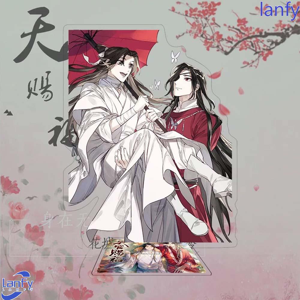 Lanfy Tian Guan Ci Fu Lucu Hua Cheng Xie Lian Dekorasi Mainan Koleksi Model Desktop Standing Card Akrilik Stand Figure