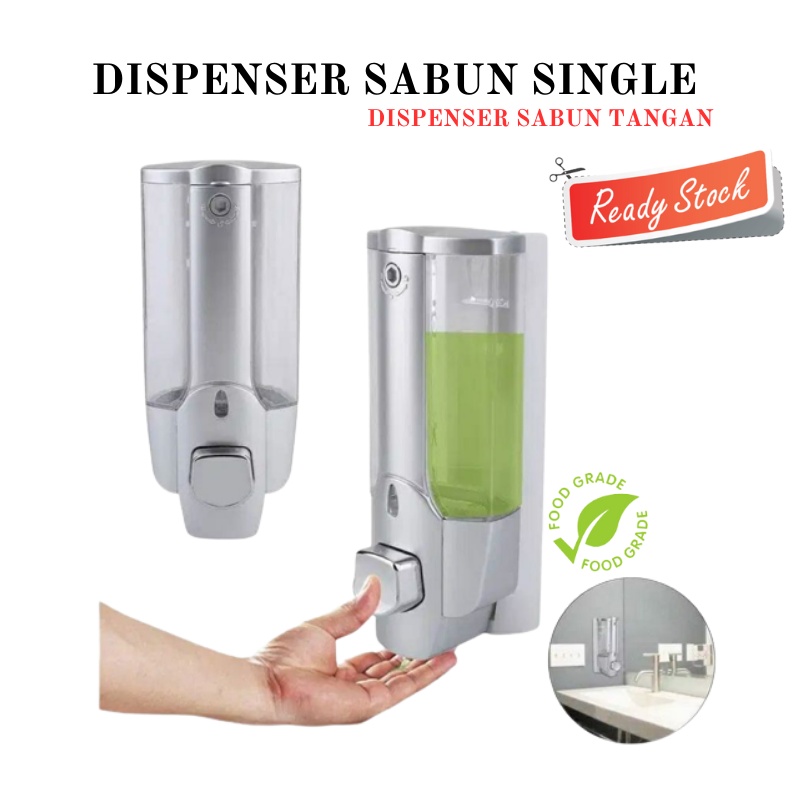 GOS -A303- Tempat Sabun Cair Tabung Single - Dispenser Sabun Cair Single - Hand Soap Key Lock