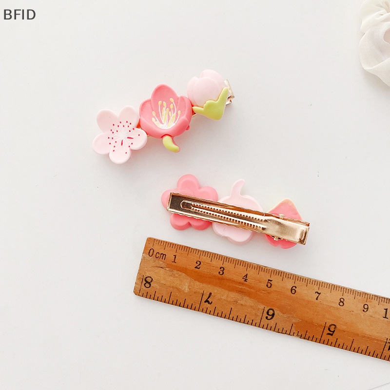 [BFID] 2pcs Korea Kawaii Princess Hair Pin Pita Rambut Elastis Tulip Pink Untuk Anak [ID]