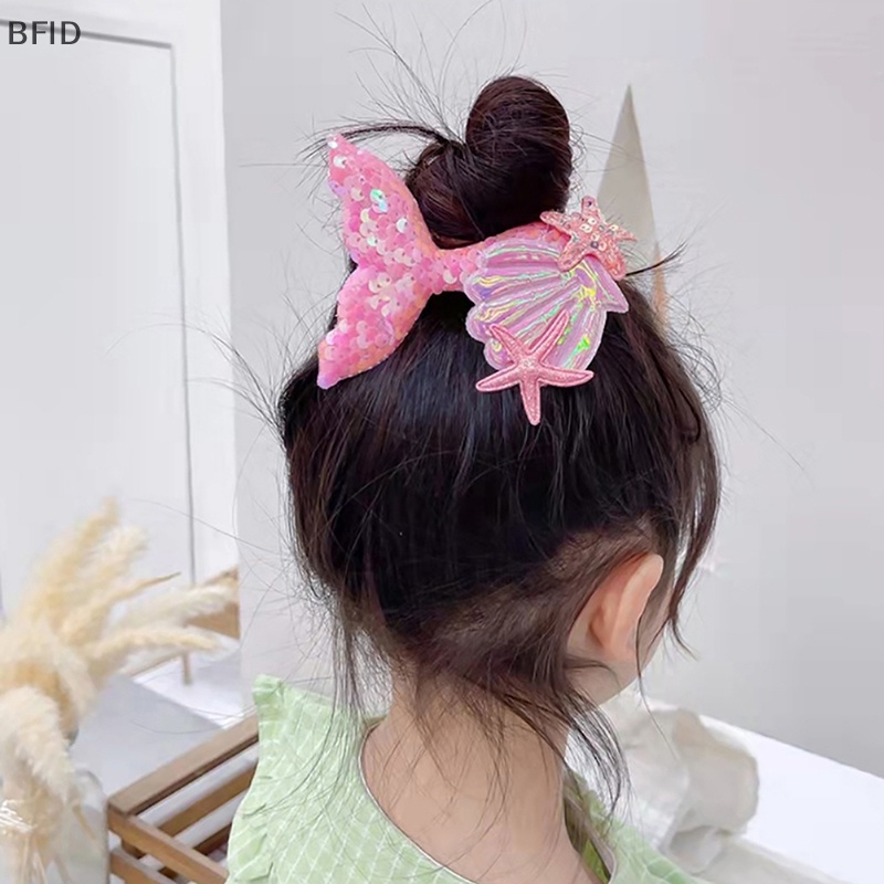 [BFID] Jepit Rambut Mermaid Princess Lucu Baru Anak Perempuan Hair Clip Bows Barrettes [ID]