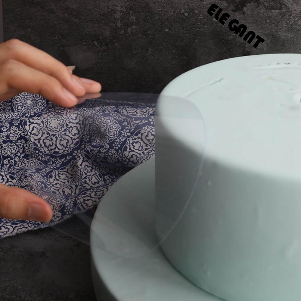 [Elegan] Scraper Kue Fondant Butter Frosting Fleksibel DIY Alat Kue Plastik