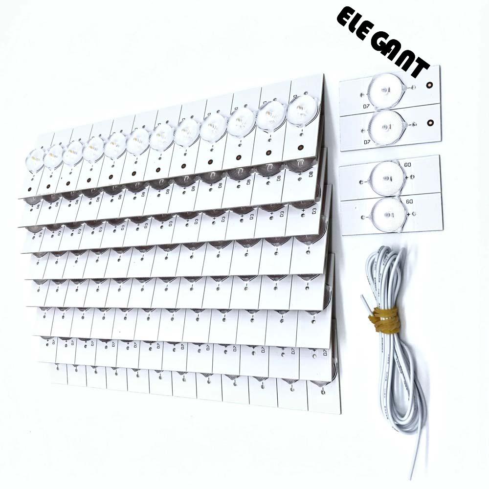 [Elegan] Manik-manik Lampu SMD Led Backlight Strip 20pcs 2M Kawat Dengan Lensa Optik Fliter 32-65 Perbaikan TV Led Strip Lampu Bagian