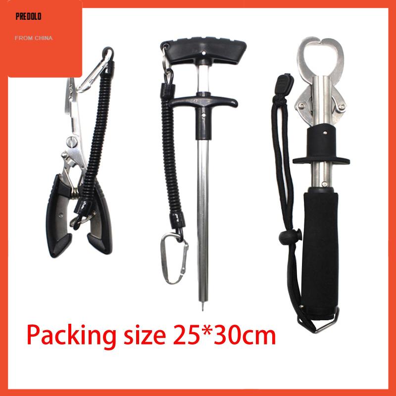 [Predolo] 3x Set Tang Pancing Portable Untuk Air Tawar Air Asin Alat Set Lip Gripper