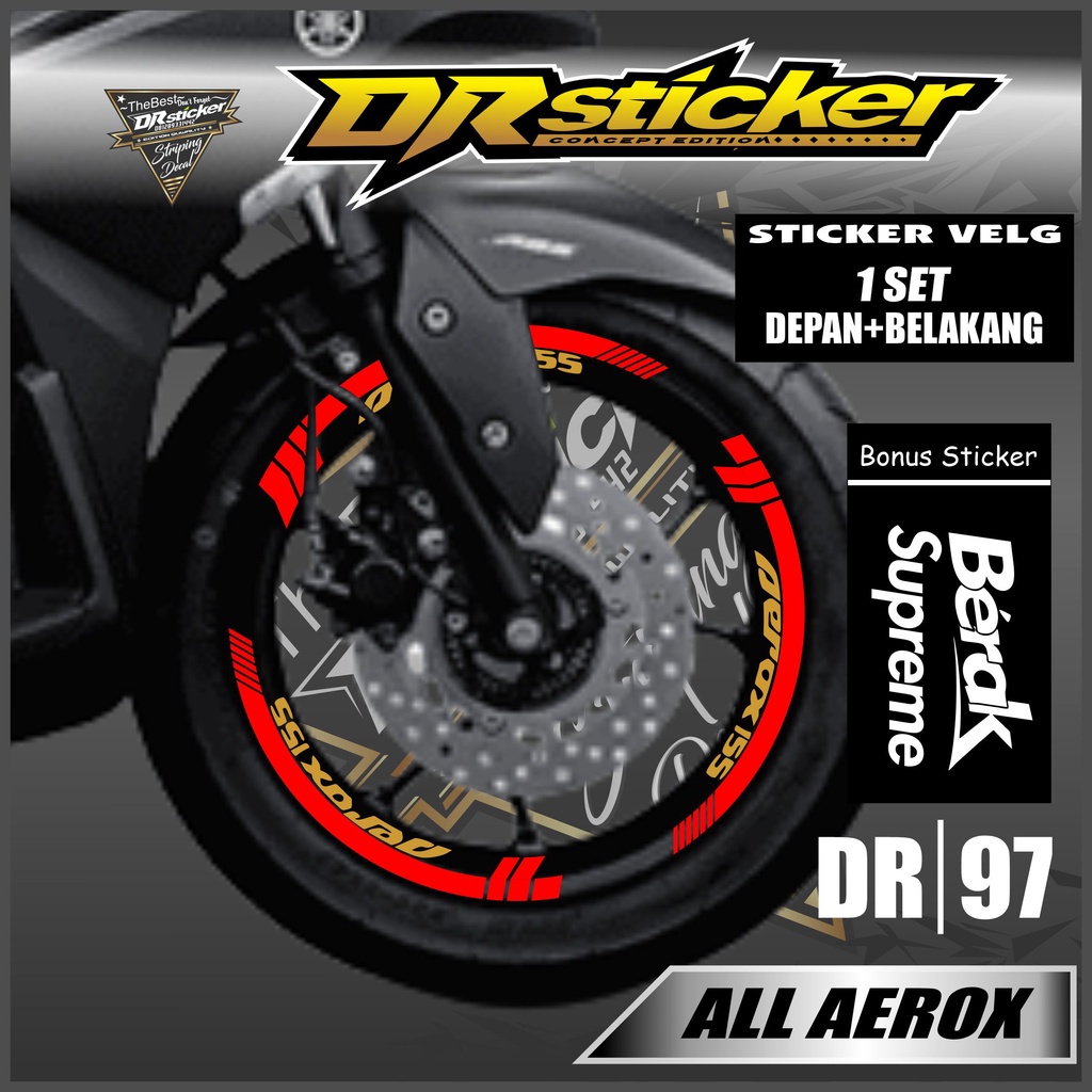 Sticker Velg - Cutting Velg Sticker Cutting Velg Motor AEROX