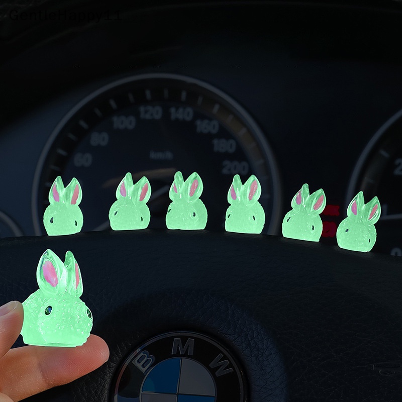 Gentlehappy 6Pcs Setir Mobil Konsol Kaca Spion Luminous Rabbit Dekorasi id