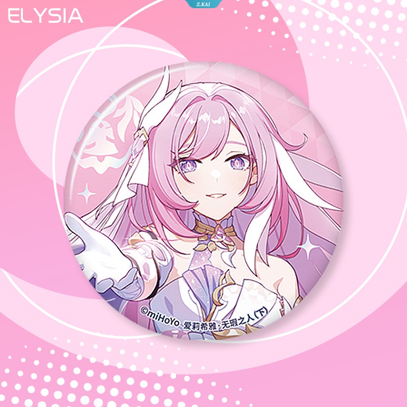 Game Anime Kartun Honkai Impact3 Elysia Kiana Kaslana Seele Vollerei Binary Anime Ransel Liontin Lencana Bros Siswa [ZK]