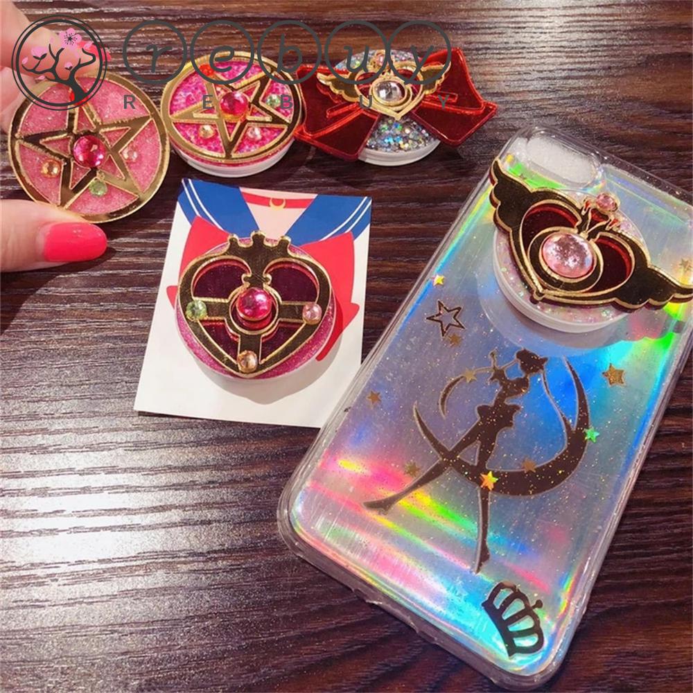 Rebuy Sailor Moon Mobile Stand Phone Accessories Untuk Hadiah Perempuan Holder Standing Gadis Lucu Phone Mount Holder Socket