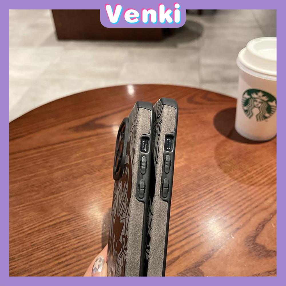 VENKI - Untuk iPhone 11 Case Kulit Murid Suede Case Lembut Tahan Guncangan Ponsel Case Perlindungan Kamera Anime Klasik Goblin Kompatibel dengan iPhone 14 13 Pro max 12 Pro max xr xs 7 8Plus