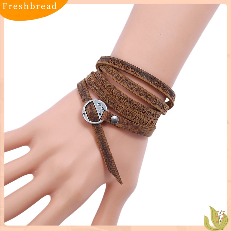 [FRA] Gelang Kulit Sapi retro Sederhana multi-circle Pria leather bracelet