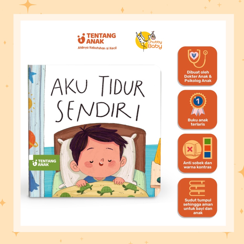 Tentang Anak - Board Book Aku Tidur Sendiri | Buku Cerita Gambar