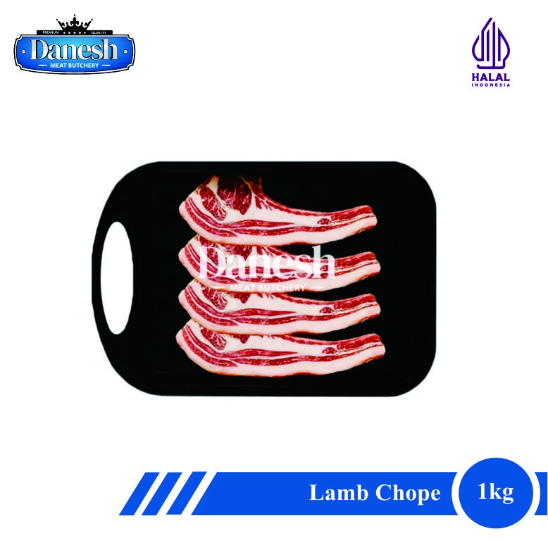 

Lamb Chope AUS 1kg Daging Domba Iga Muda Makanan Beku Frozen Food Halal