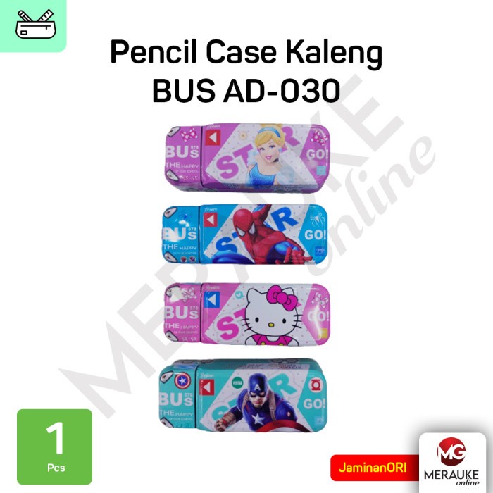 

Pencil Case Kaleng Bus Karakter 3 Susun AD-030 7x20 / Tempat Pensil