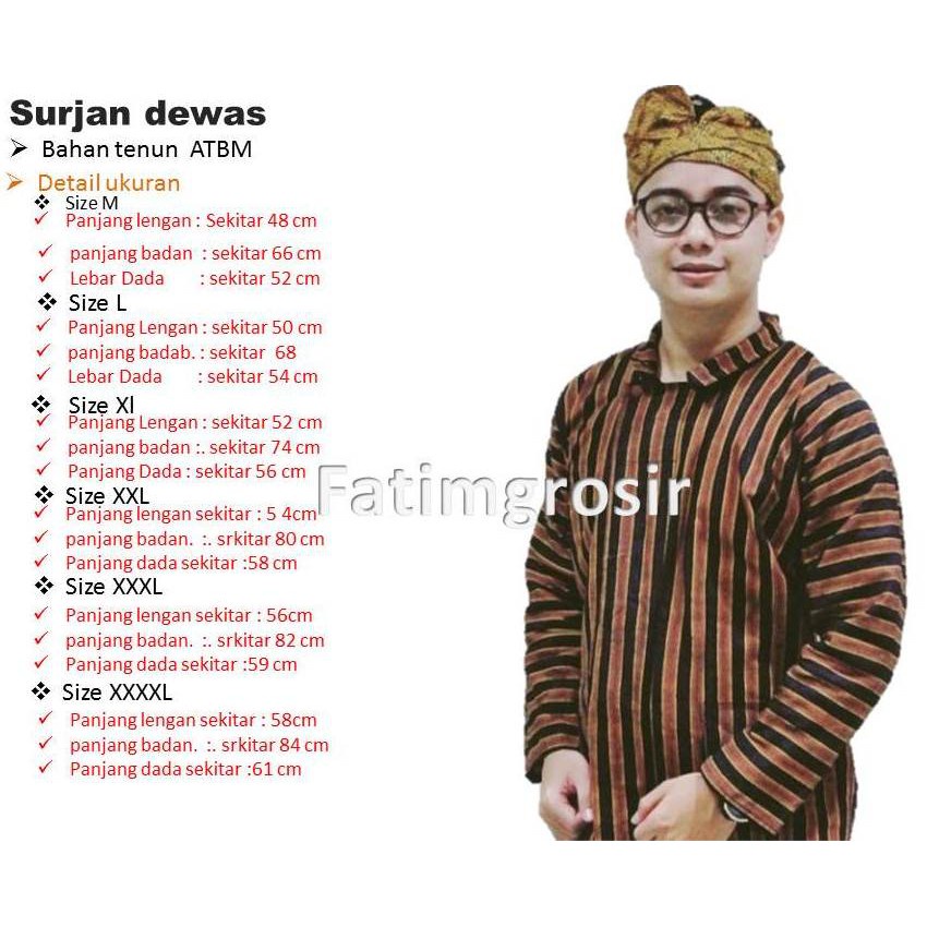 Kebaya dan Sorjan Surjan / baju surjan lurik / surjan lurik pria Lurik